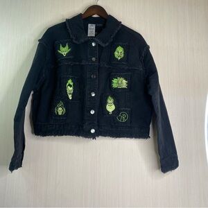 NWT Disney Parks 2025 Her Universe Villains Raw Hem Black Denim Jacket XL